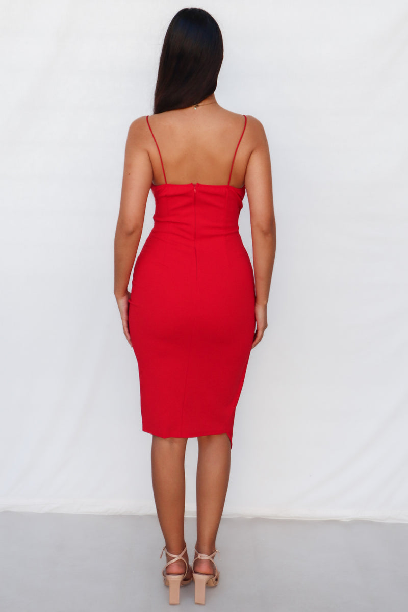 Kylie Red Bodycon Dress Midi Length Fitted Dress Christmas Party Dress – Runway Goddess Kylie Red Bodycon Dress Midi Length Fitted Dress Christmas Party Dress – Runway Goddess