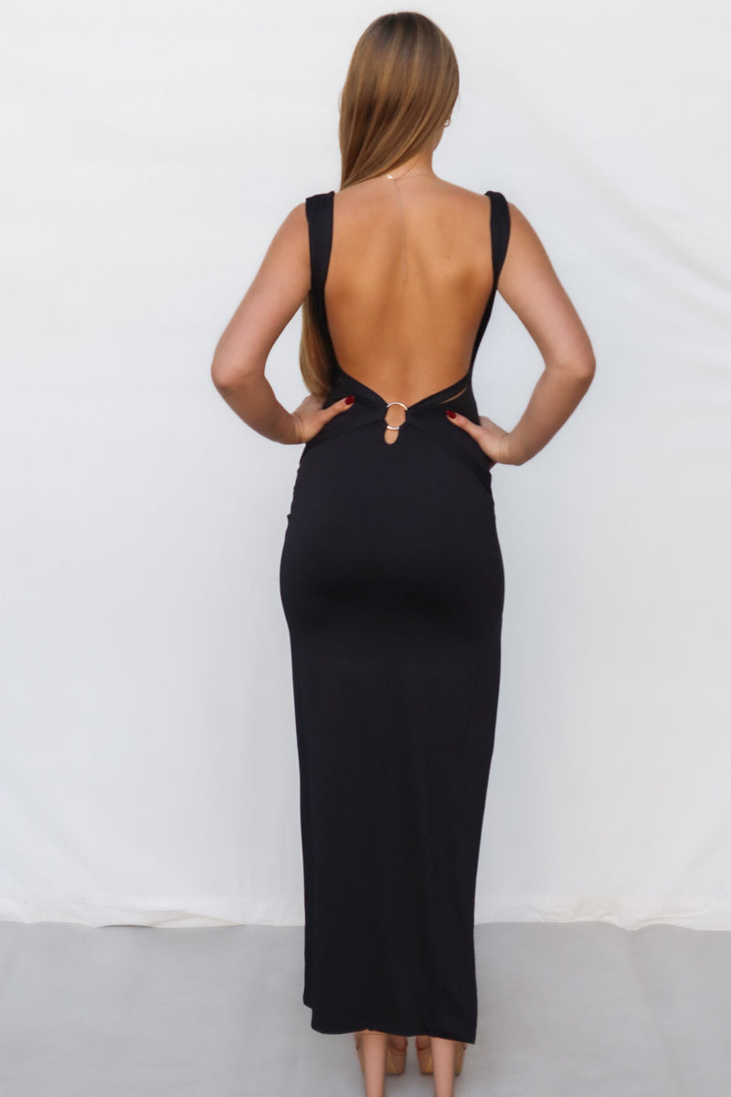 Shari Maxi Dress - Black Cocktail Backless Semi Formal Bodycon Runway Goddess Shari Maxi Dress - Black Cocktail Backless Semi Formal Bodycon Runway Goddess