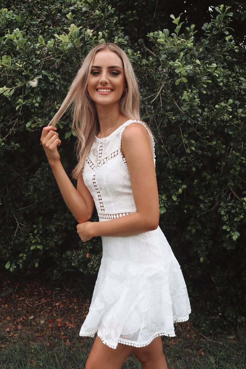 Lulu High Neck White Dress Runway Goddess Lulu High Neck White Dress Runway Goddess