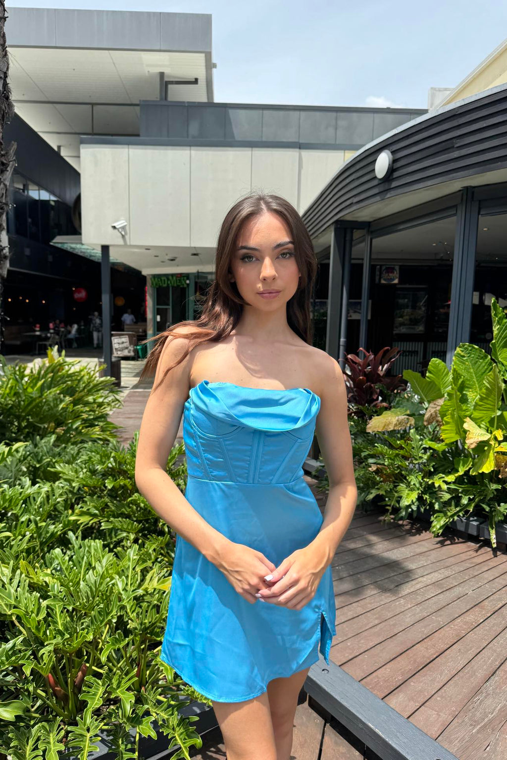 Zaphia Mini Dress - Blue