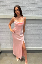 Kiki Satin Formal Dress - Blush Pink