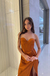 Milos Formal Gown - Rust/Bronze