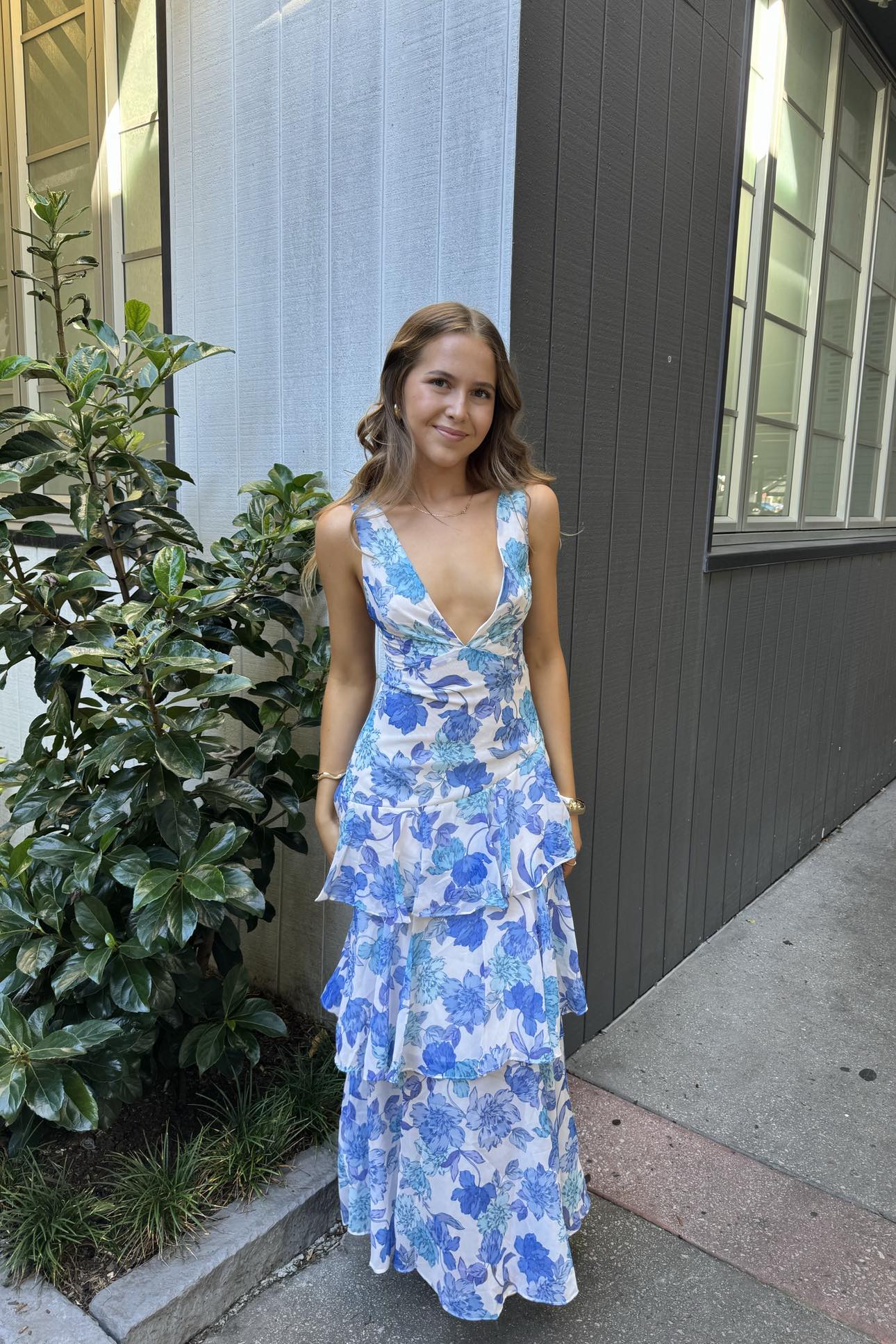 runway pretoria maxi dress in blue RUNAWAY Pretoria Maxi Dress Blue Size L from Hello Molly