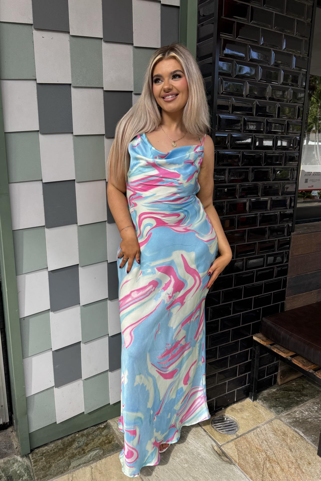 midi plus size dresses A-Line Chiffon Dress Tea Length White Summer Dress Roundup Style Season Description:SUMMER 2026 DELIVERY 3 Color:Mystic Pink