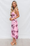 Akira Midi Dress - Pink Floral