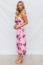 Akira Midi Dress - Pink Floral