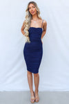 Alexia Midi Dress - Navy