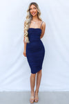 Alexia Midi Dress - Navy