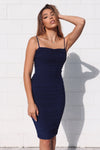 Alexia Midi Dress - Navy