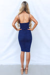Alexia Midi Dress - Navy
