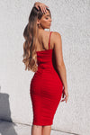 Alexia Midi Dress - Cherry Red