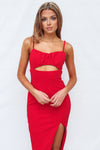Alyza Midi Dress - Red