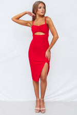 Alyza Midi Dress - Red