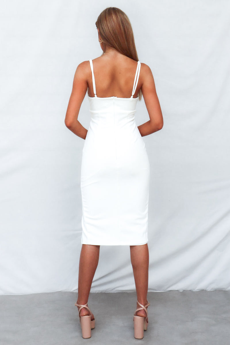 Alyza Midi Dress - White