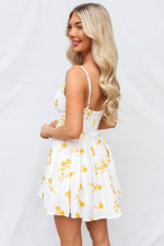 Aneera Mini Dress - Yellow Floral