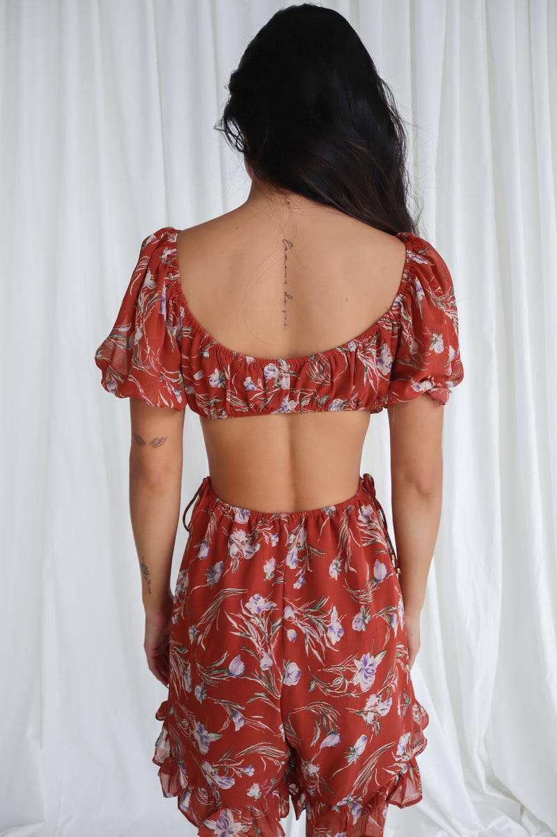 Annie Playsuit - Rose Floral