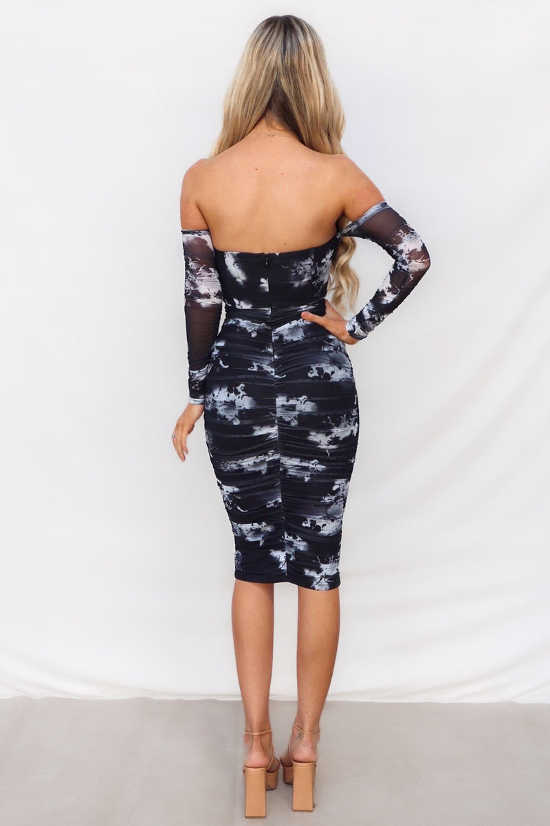 Ariya Midi Dress - Black