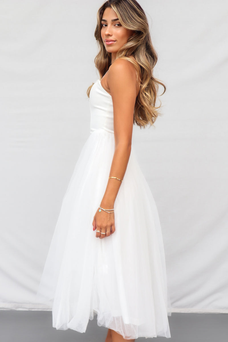 Aurora Midi Dress - White