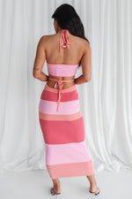 Aylah Midi Dress - Pink Multi