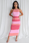 Aylah Midi Dress - Pink Multi