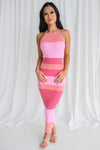 Aylah Midi Dress - Pink Multi