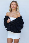 Bambi Faux Fur Jacket - Black