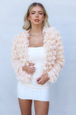 Bambi Faux Fur Jacket - Blush Pink