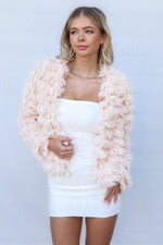 Bambi Faux Fur Jacket - Blush Pink