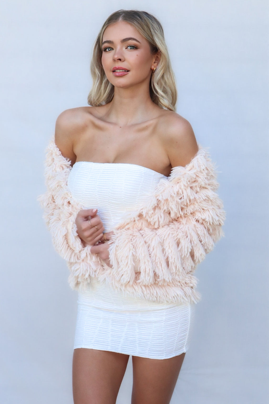 Bambi Faux Fur Jacket - Blush Pink