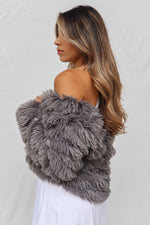 Bambi Faux Fur Jacket - Grey