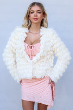 Bambi Faux Fur Jacket - White