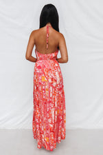 Calypso Maxi Dress - Pink Print