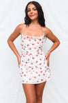 Charly Mini Dress - White Roses