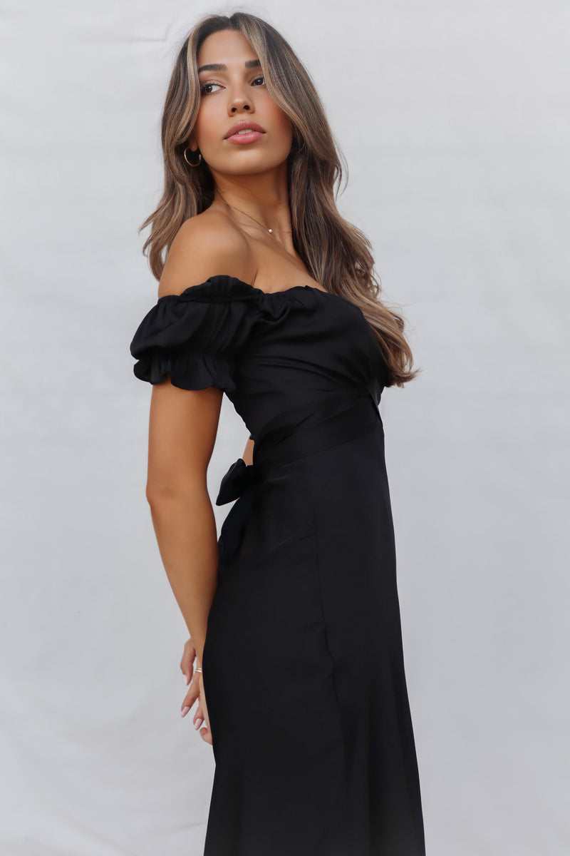 Claudia Midi Dress - Black