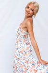 Coral Maxi Dress - Orange Print