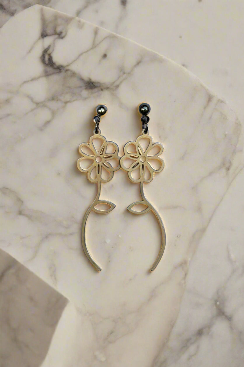 Daisy Earrings - Gold