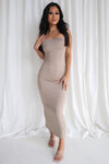 Debbie Midi Dress - Beige