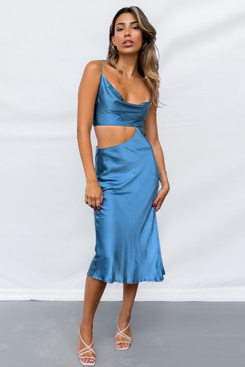 Declan Midi Dress - Blue