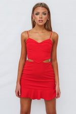 Diamond Mini Dress - Red