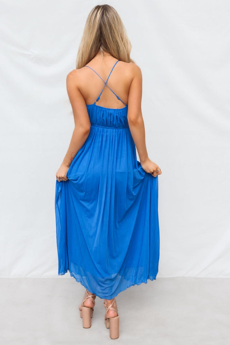 Elisa Midi Dress - Blue