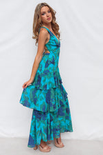 Elleny Maxi Dress - Green Floral