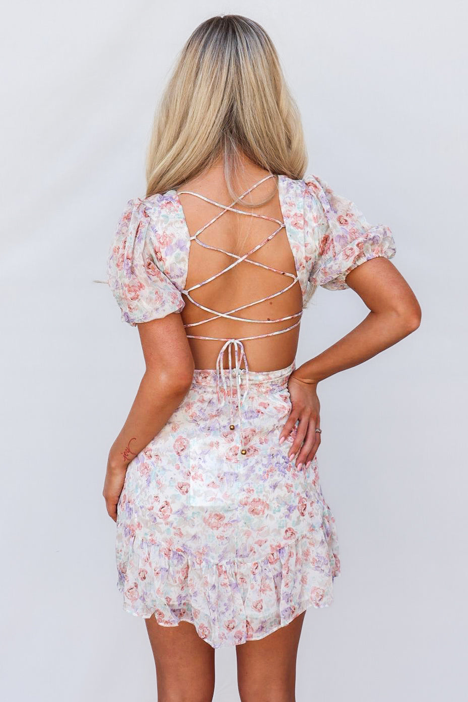 Emz Mini Dress - Blush Floral