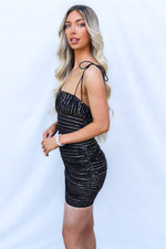 Geneva Sequin Dress - Black