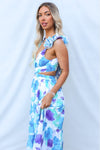 Giselle Maxi Dress - Blue Floral