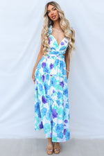 Giselle Maxi Dress - Blue Floral
