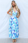 Giselle Maxi Dress - Blue Floral
