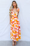 Giselle Maxi Dress - Orange Floral