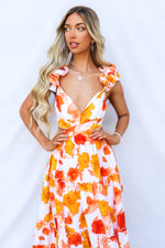 Giselle Maxi Dress - Orange Floral