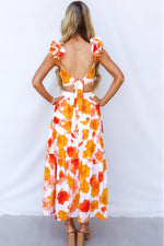 Giselle Maxi Dress - Orange Floral