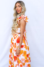 Giselle Maxi Dress - Orange Floral